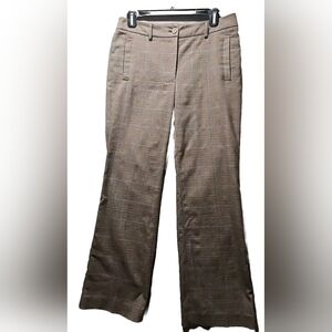 Bianca Nygard Slacks Women Size 6 Plaid Brown Dress Pants